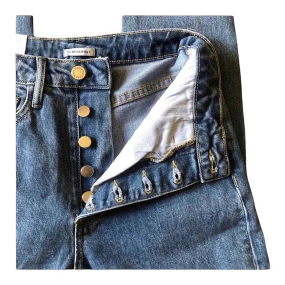 WeWoreWhat NWT The Danielle High Rise Straight Jean in Spring St Hole, 25 - Picture 12 of 16